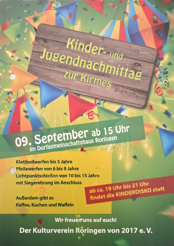 Kinder- & Jugendnachmittag Kirmes Roringen 2022