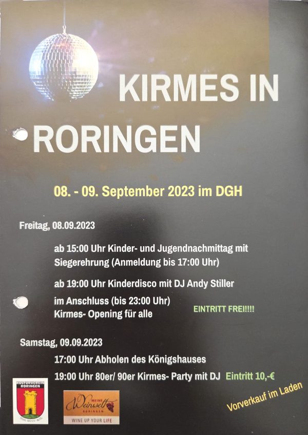 Kirmes Roringen 2023, DJ Andy Stiller, 80er & 90er