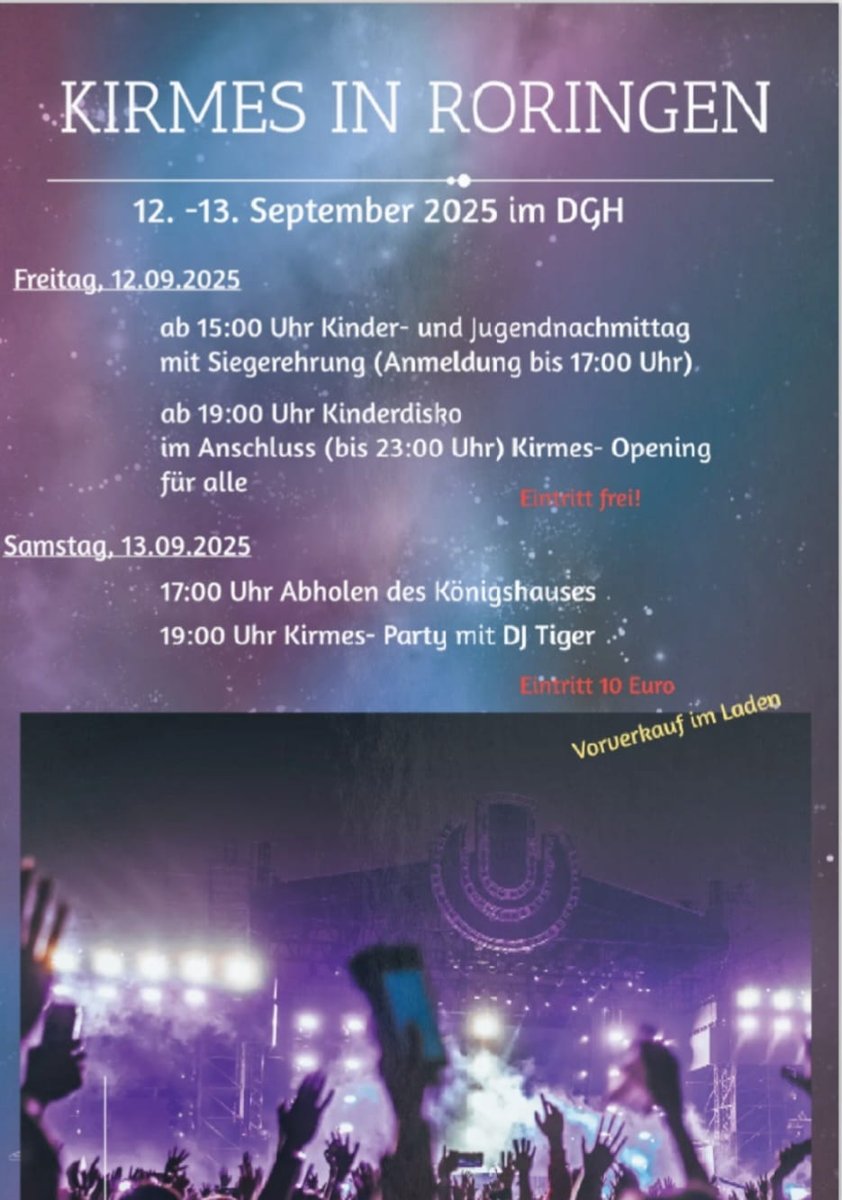 Plakat Kirmes Roringen